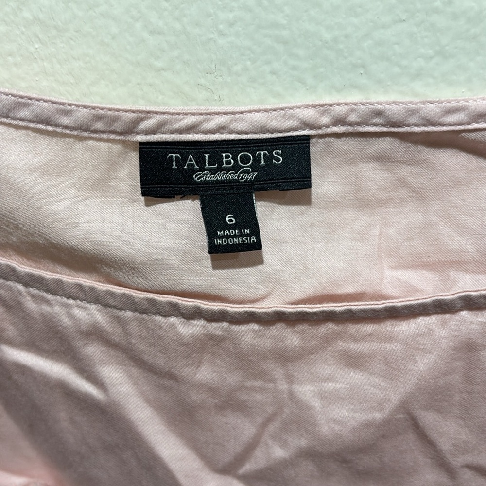 Talbots Light Pink Ruffle Blouse - Picture 2 of 3